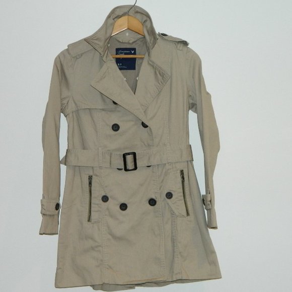 2 for/ $60 American Eagle Peplum Military Style Coat Size Small - Picture 3 of 16